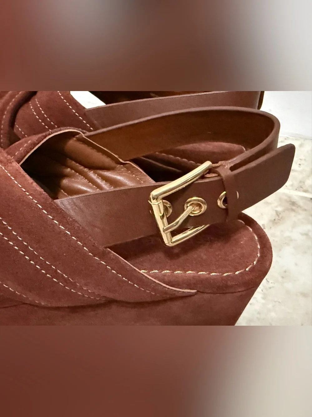 Free People Women's Beach Party Platform Sandals In Cathay Spice Suede